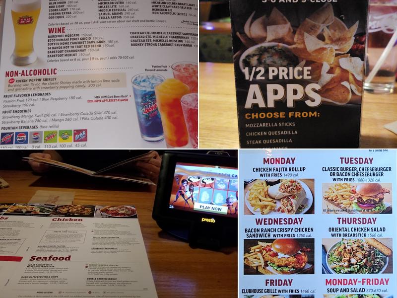 Applebee's Grill + Bar Menu