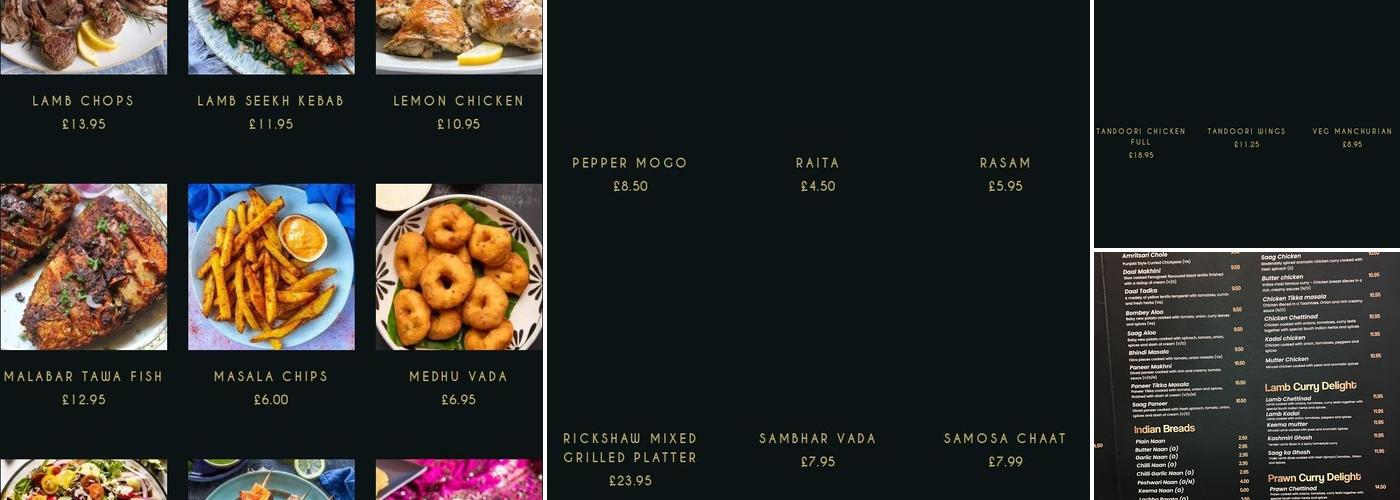 Dragon Rickshaw Menu