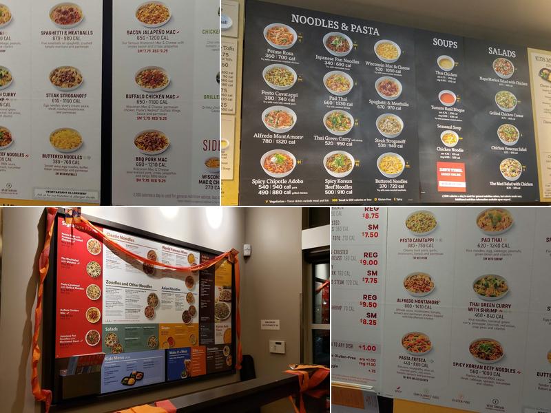 Noodles and Company Menu