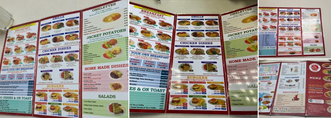 Mill End Cafe Menu