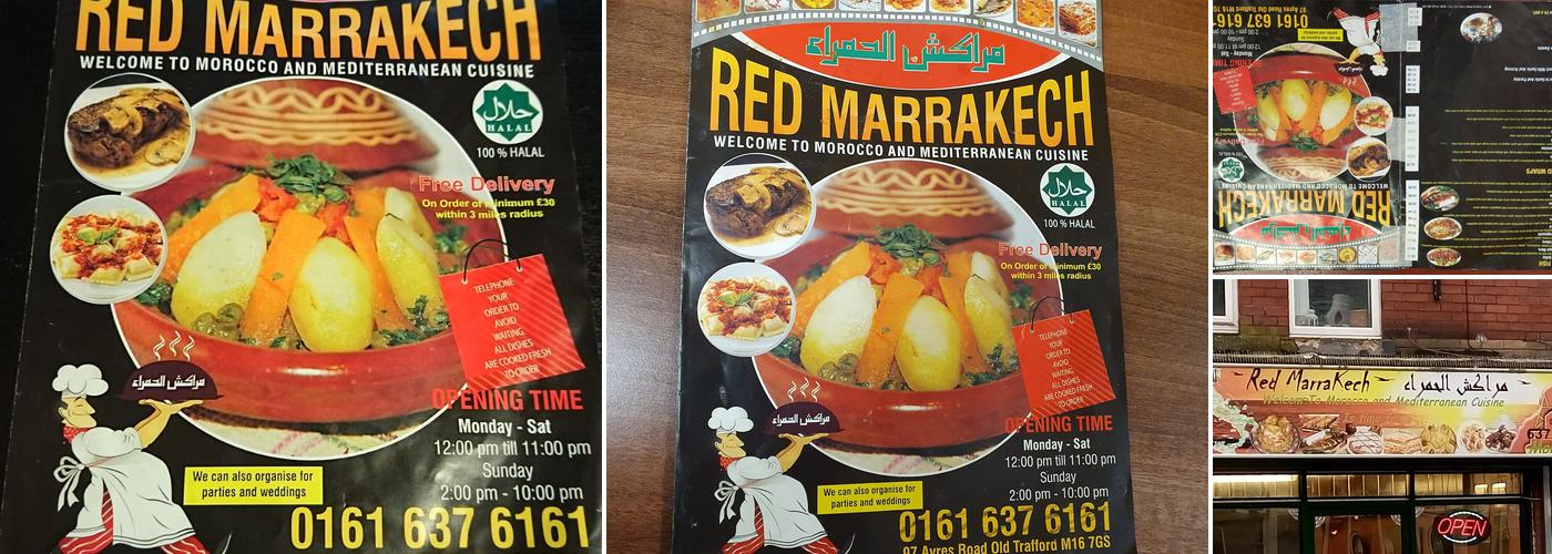 Red Marrakech Menu
