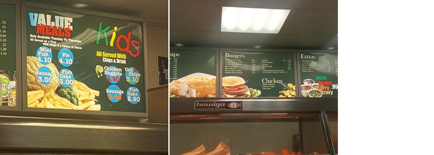 Birdy's Fish & Chips Menu