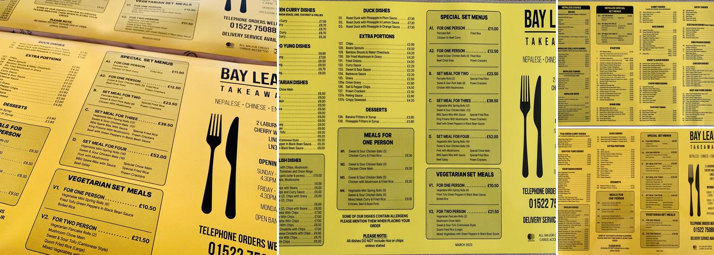 Bay Leaf Menu