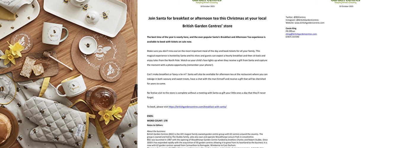 Gardener's Retreat & Coffee Haven Menu