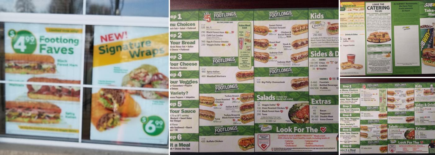 Subway Menu