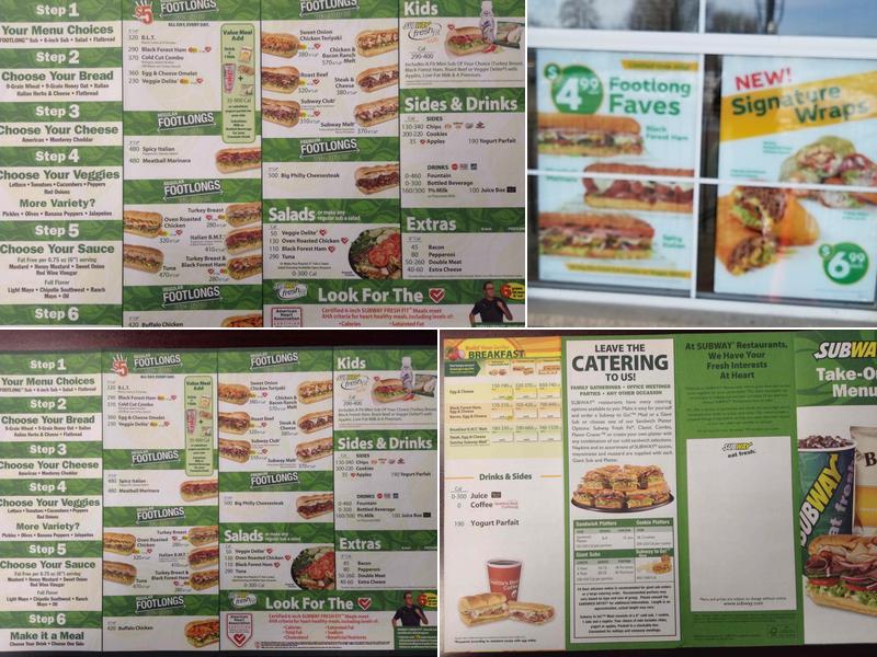 Subway Menu