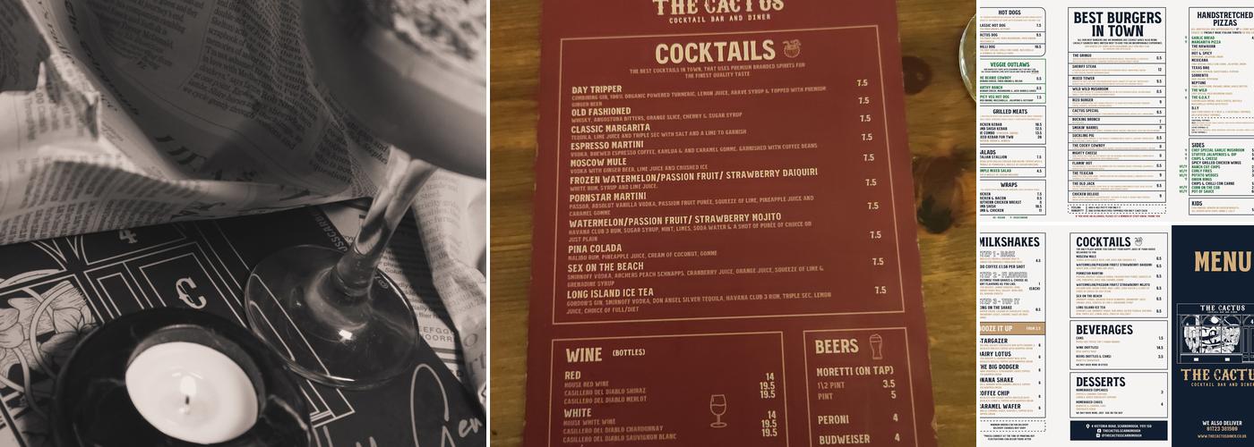 The Cactus Diner Menu