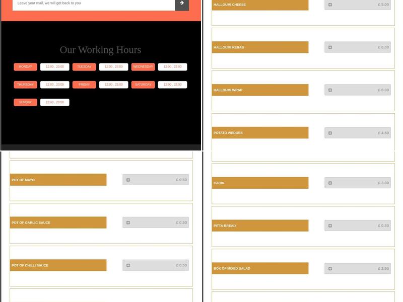 Britannia Grill Menu