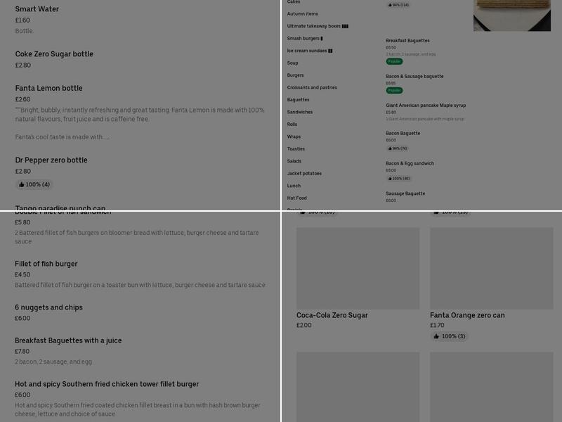 Sally Sue's Sandwich Bar Menu