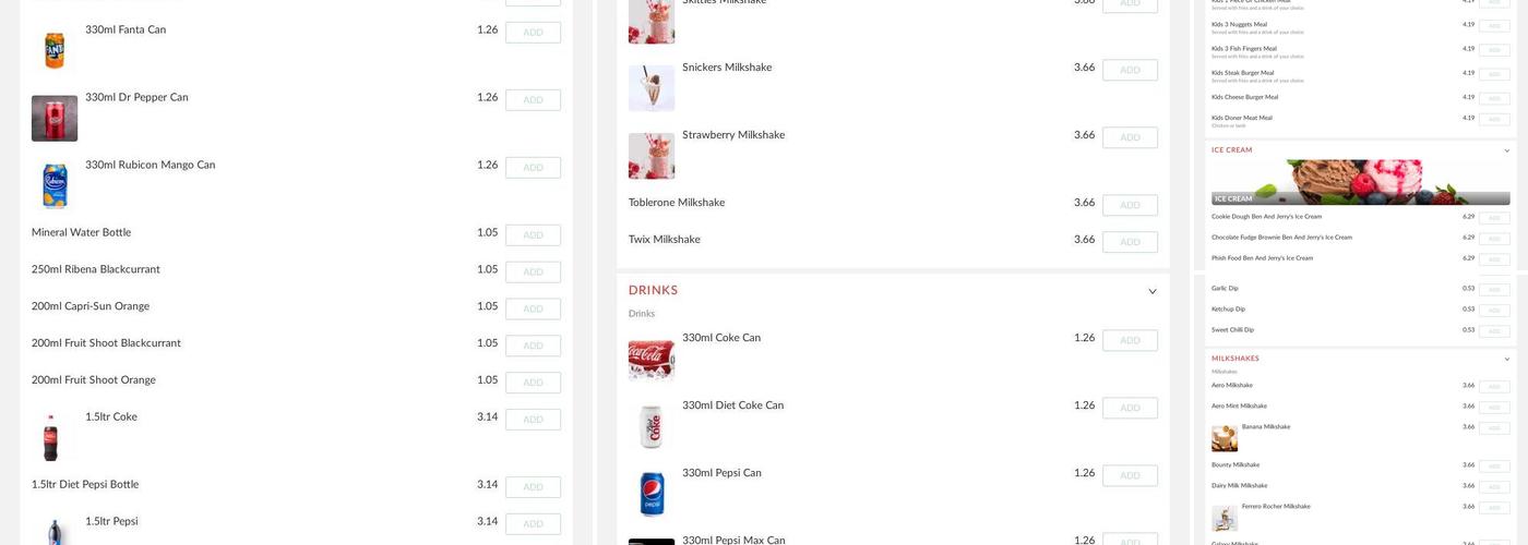 Bro's Peri Peri Menu