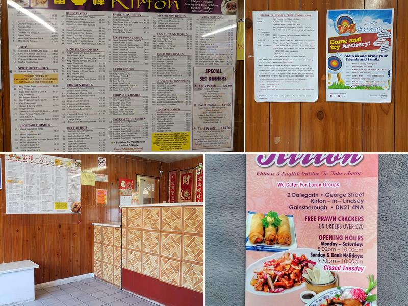 Kirton Chinese Takeaway Menu