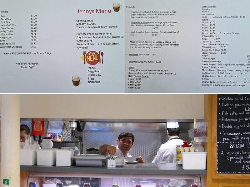Jenny's cafe Menu