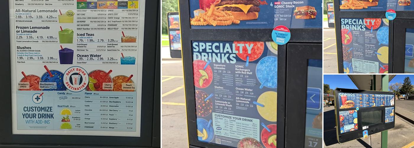 Sonic Drive-In Menu
