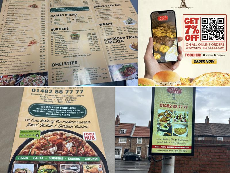 Olive Tree Takeaway Beverley Menu
