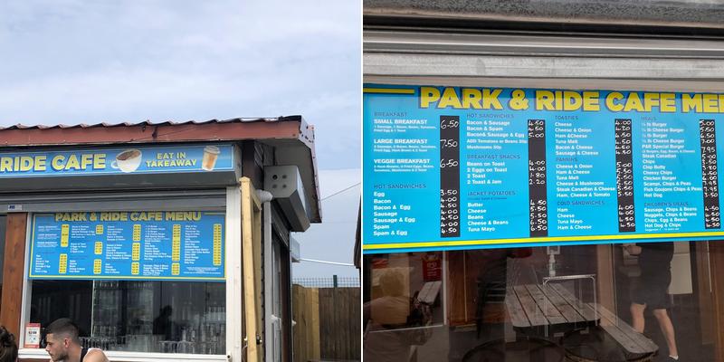 Park & Ride Cafe Menu