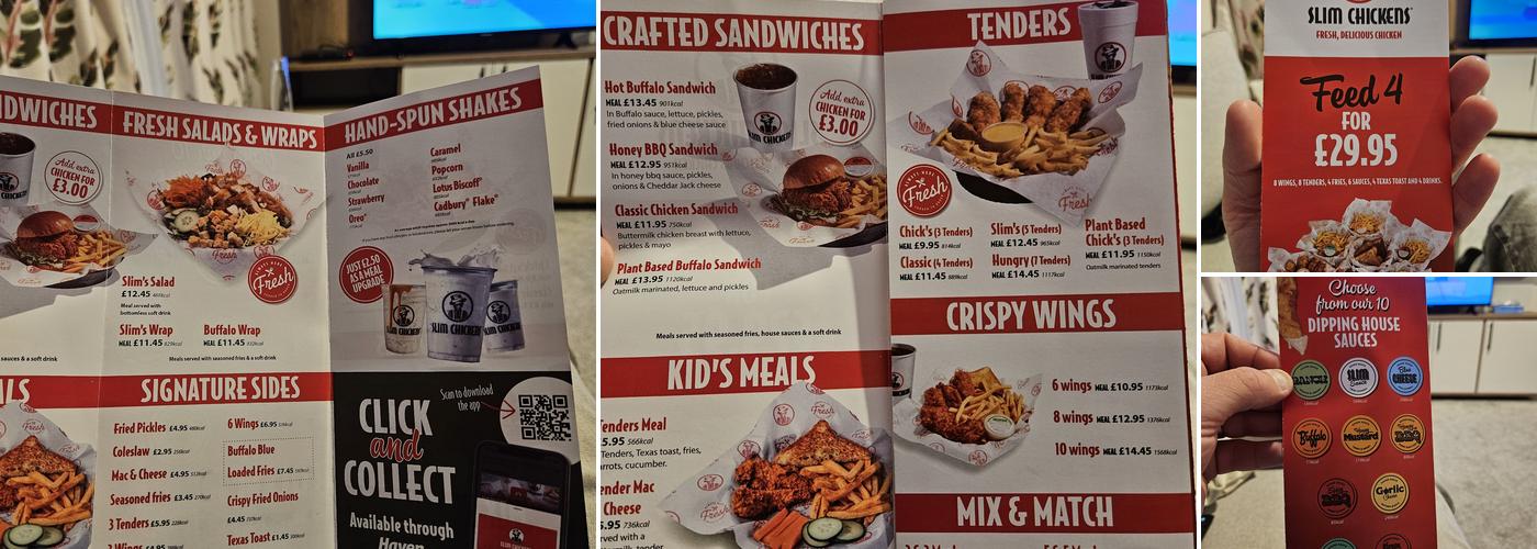 Slim Chickens Menu