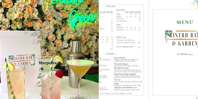 The Bistro Bar and Garden Menu