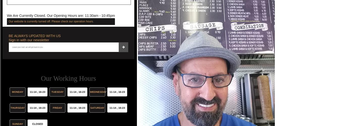 Beaumont fish and chips Menu