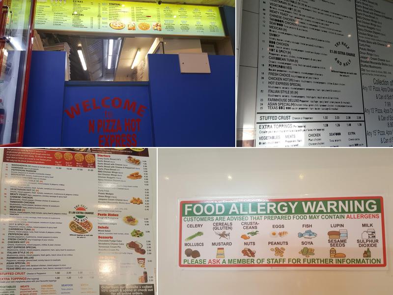 Pizza Hot Express (Worthing) Menu