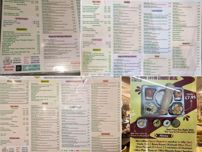 Saravanaa Bhavan Menu