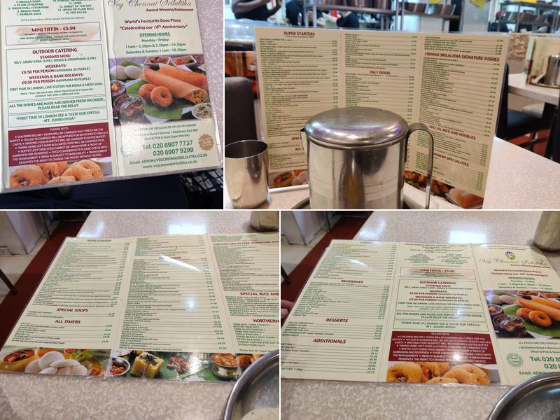 Veg Chennai Srilalitha Restaurant Menu