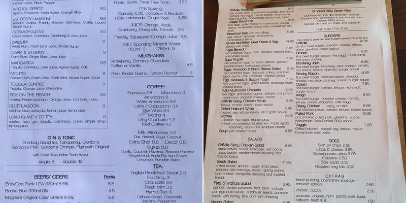 GrillVille Restaurant Menu