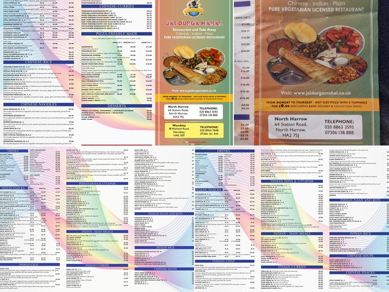 Jai Durga Mahal Menu