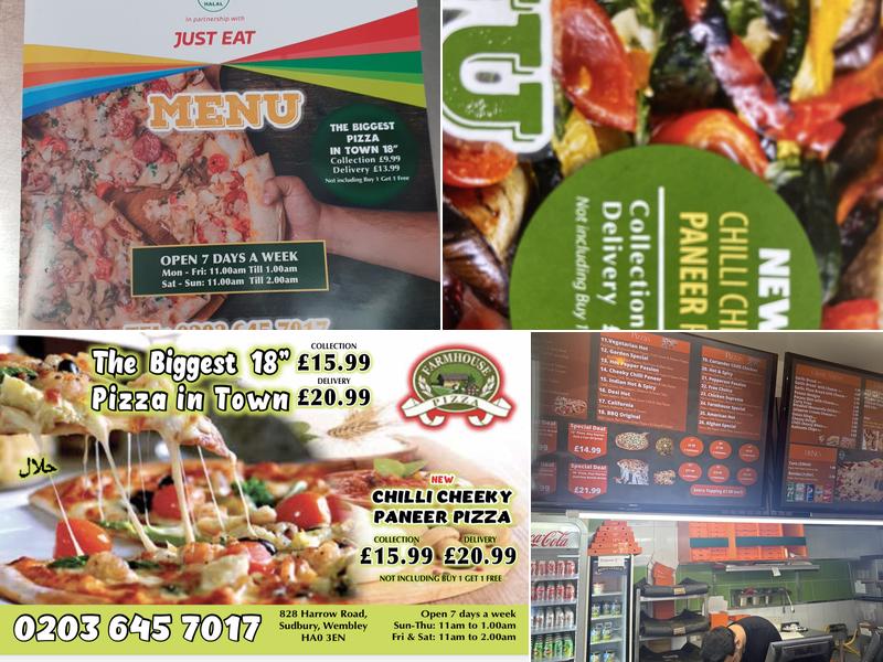 Farmhouse Pizza Menu