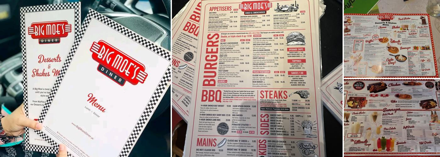 Big Moe's Diner Wembley Menu