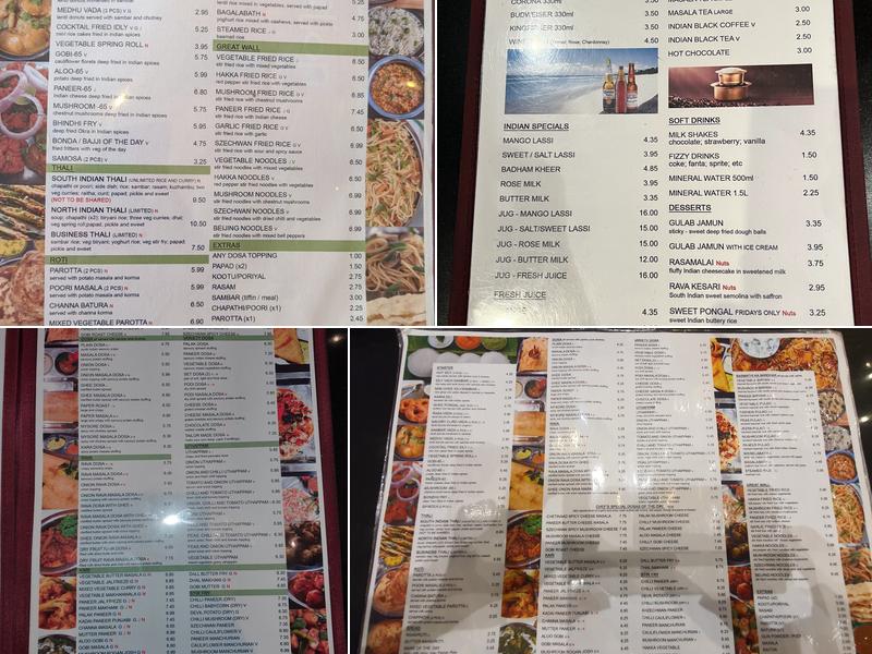 Saravana Bhavan Wembley Menu