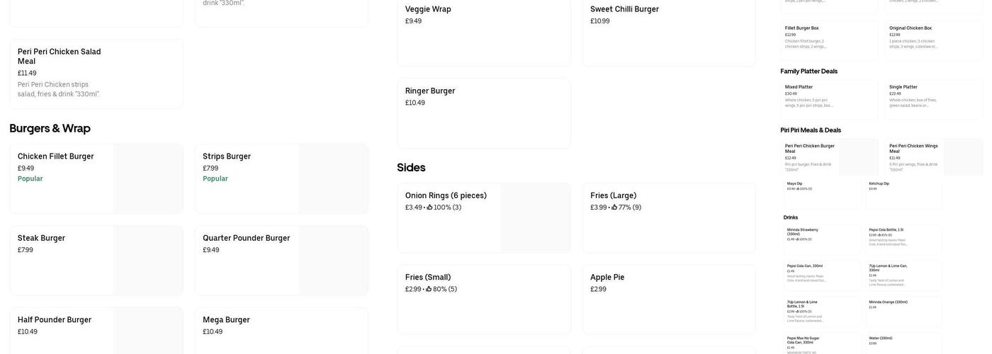 Walli's Chicken(Sudbury Town-Wembley) Menu