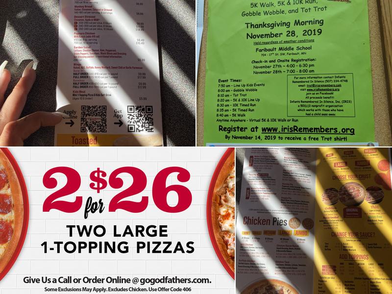 Godfather's Pizza Menu