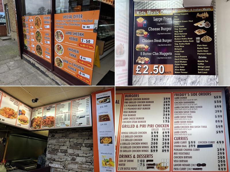 Freddy's Grill & Curry Menu