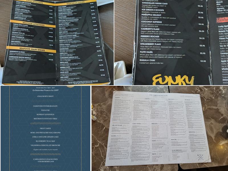 The Cardamom Club Menu