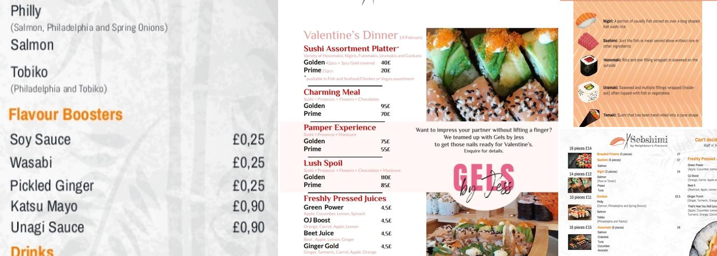 Sebshimi by Neighbour's Flavours Menu