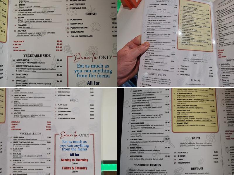 Mamas Indian Cuisine Menu