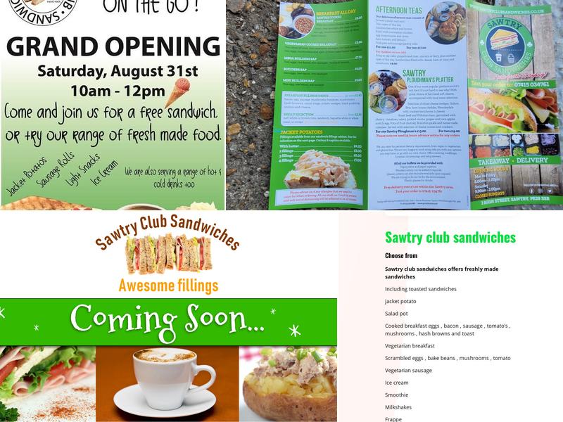 Sawtry Sandwiches Menu