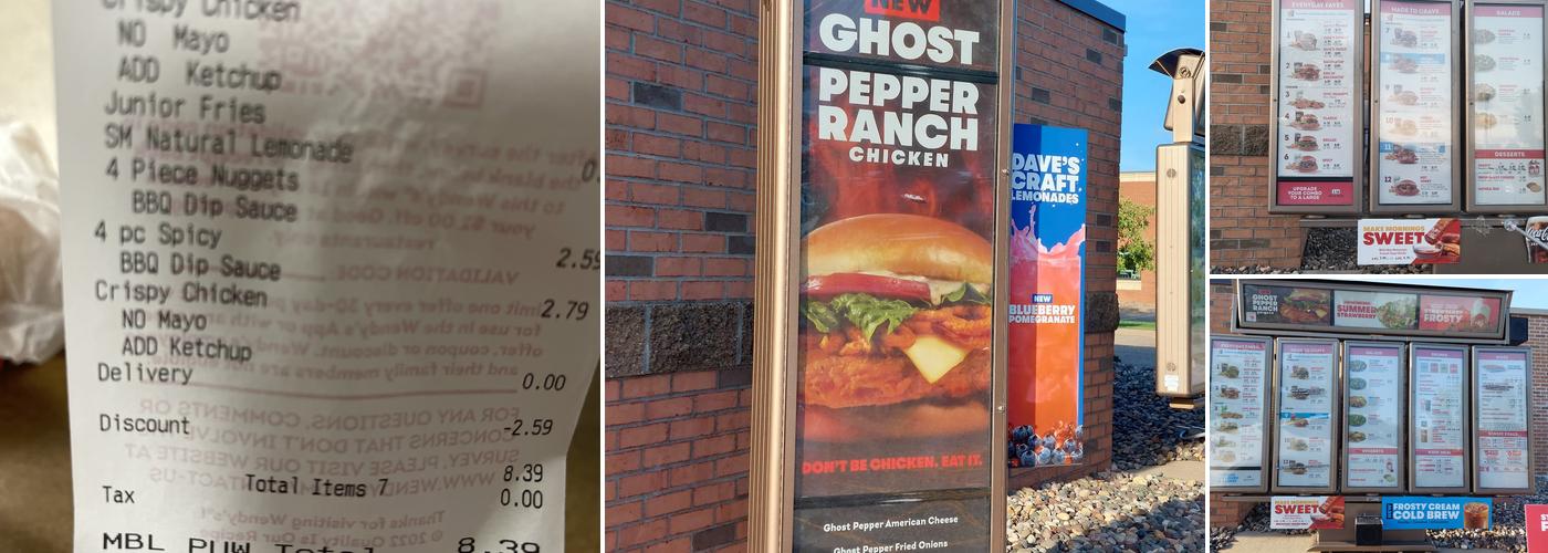 Wendy's Menu
