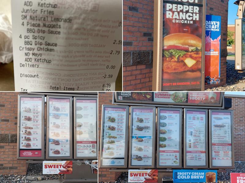 Wendy's Menu