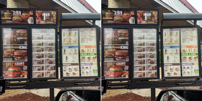 Burger King Menu