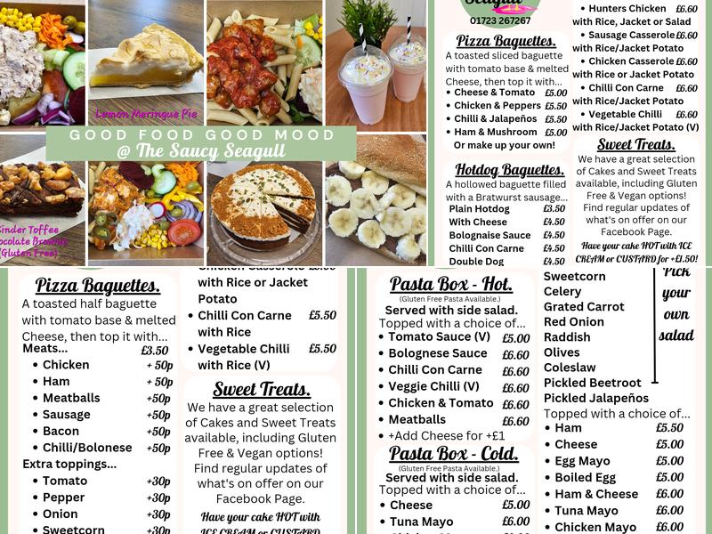 The Saucy Seagull Menu