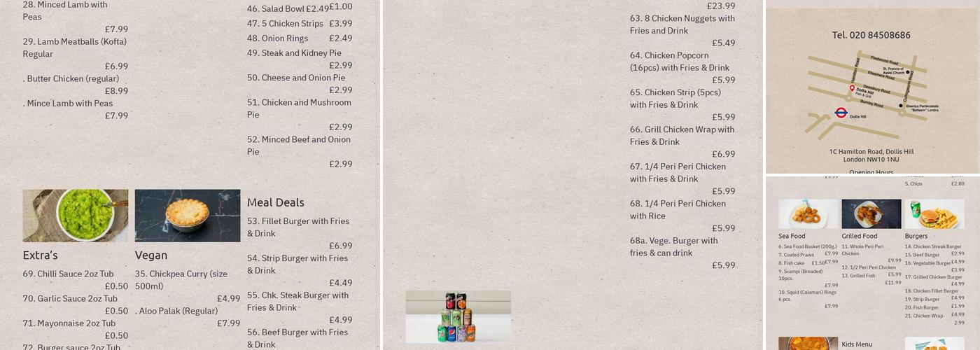 Dollis Hill Fish & Grill Menu