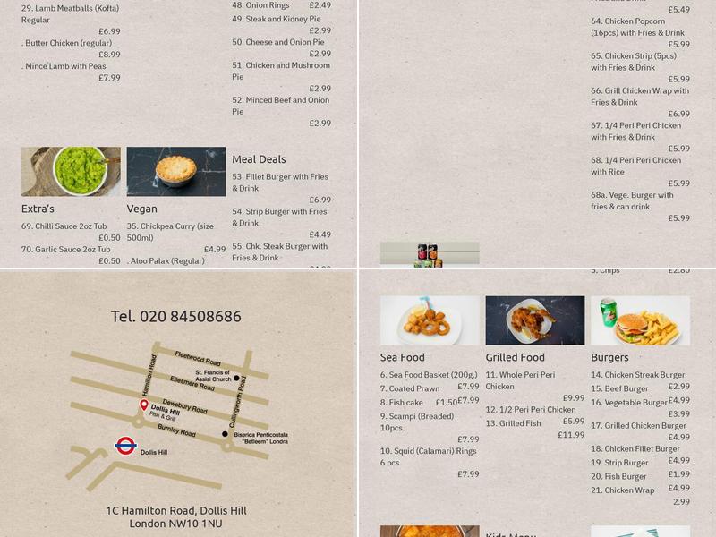Dollis Hill Fish & Grill Menu