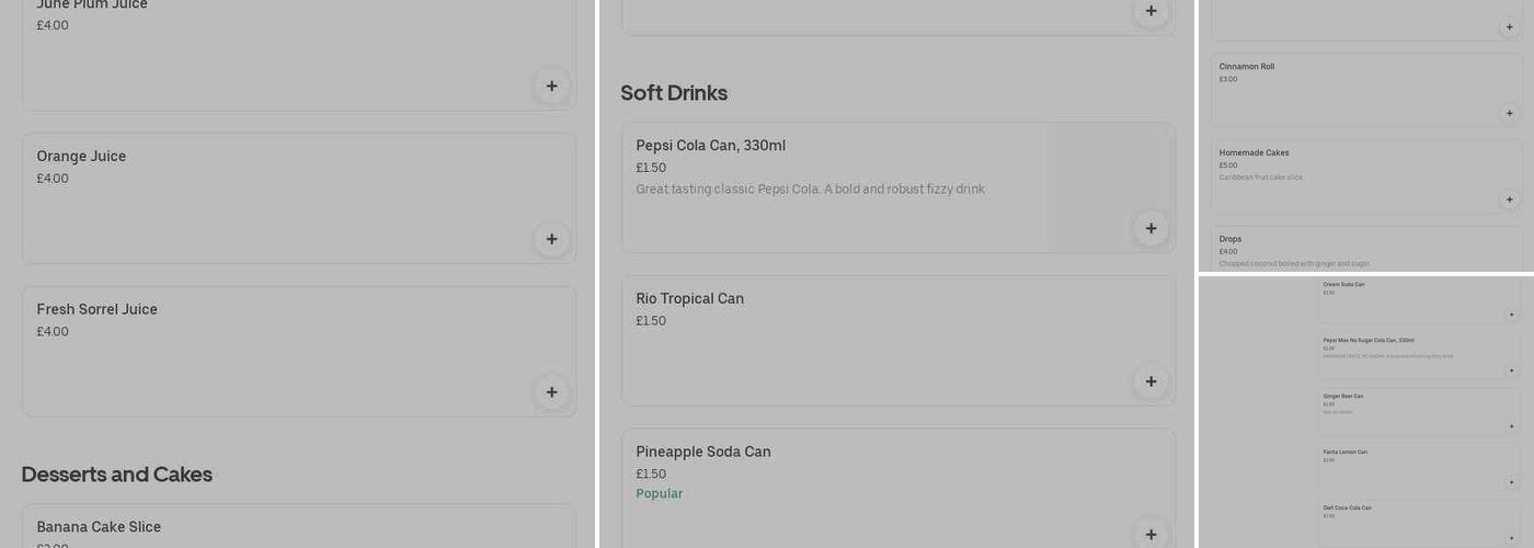 G&K`s Caribbean Cuisine Menu