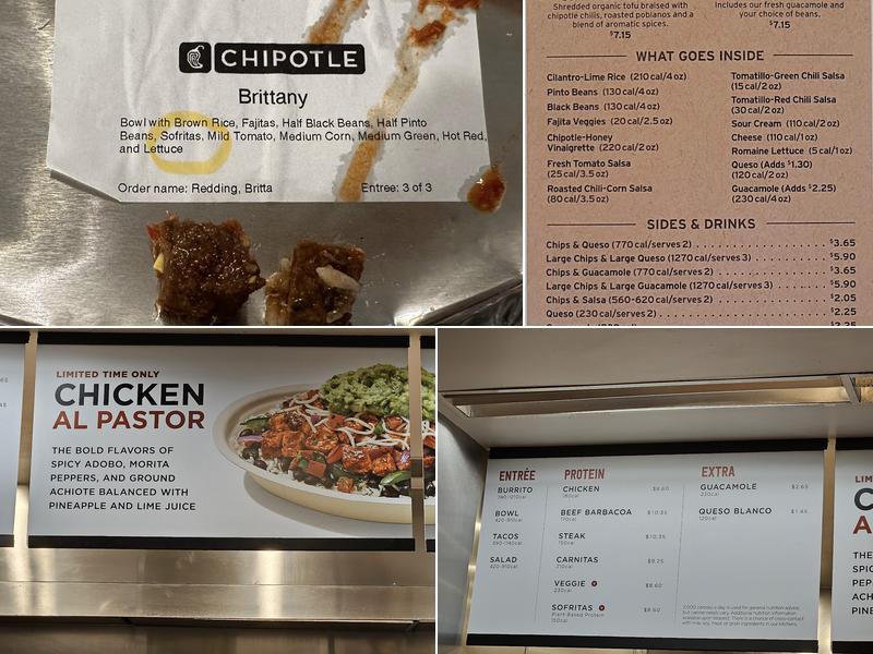 Chipotle Mexican Grill Menu