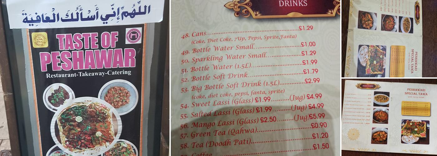 Taste of Peshawar Menu