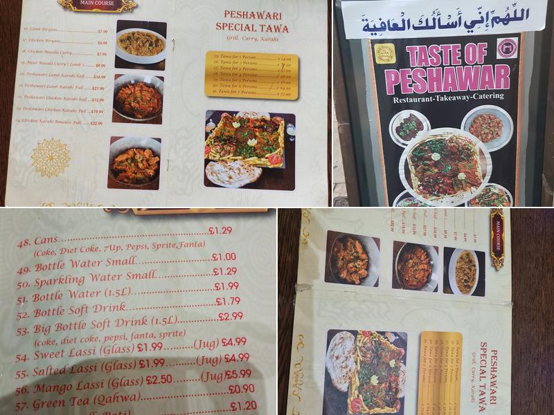 Taste of Peshawar Menu