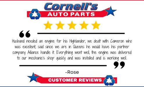 Cornell's Used Auto Parts Greenfield Center