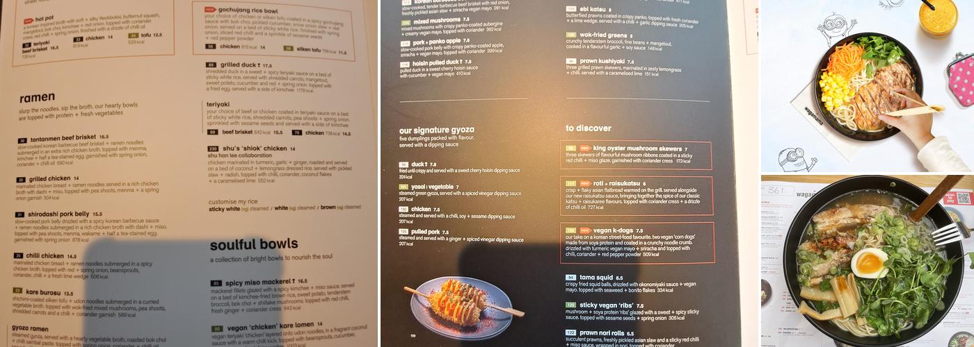 wagamama glasgow silverburn Menu