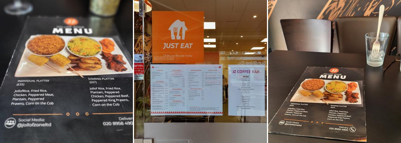 Jollofzone Limited Menu